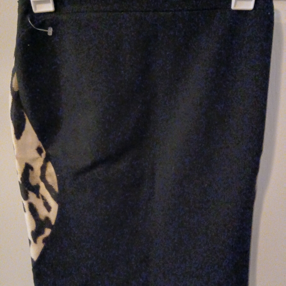 NWOT Diane Von Furstenberg DVF Leopard Animal Print Classic Black Pencil Skirt-2 - Picture 6 of 8